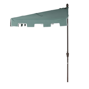 Sidney 9 ft. Classic MidCentury Rectangular Half Market Patio Umbrella